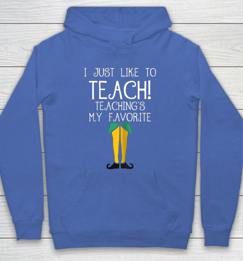 Cute TEACHER ELF Christmas T Shirt I Just Like to Hoodie 6