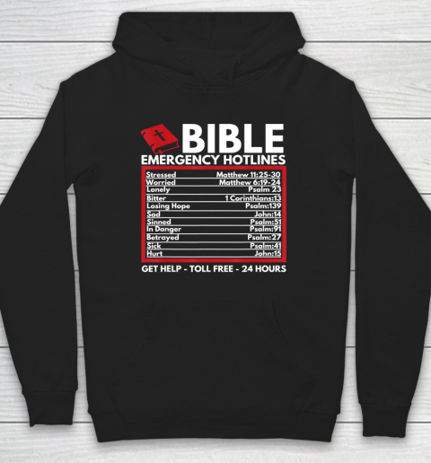 Bible Emergency Numbers  Funny Christian Bible Hoodie