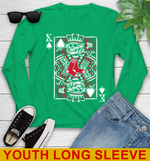 Boston Red Sox MLB Baseball The King Of Spades Death Cards Shirt Youth Long Sleeve 7