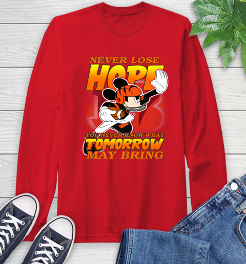 Cincinnati Bengals NFL Football Mickey Disney Never Lose Hope Long Sleeve T-Shirt 11