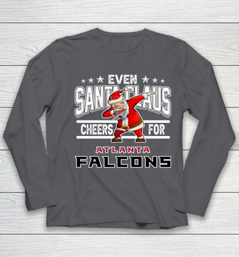 Atlanta Falcons Even Santa Claus Cheers For Christmas NFL Youth Long Sleeve 6