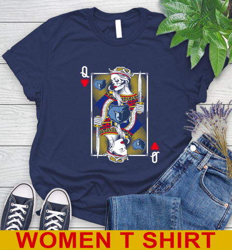 NBA Basketball Memphis Grizzlies The Queen Of Hearts Card Shirt Women's T-Shirt 12