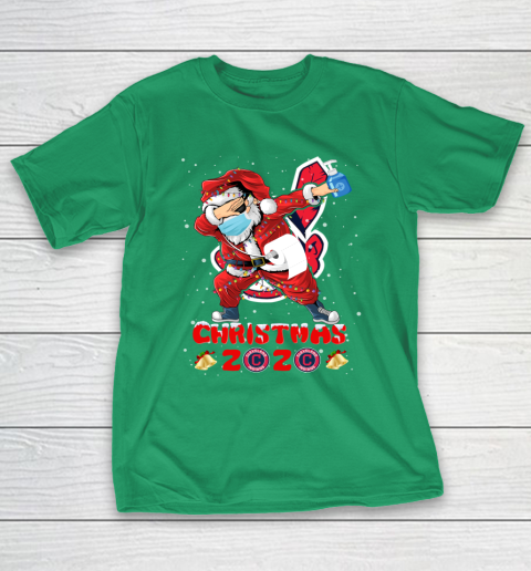 Cleveland Indians Funny Santa Claus Dabbing Christmas 2020 MLB T-Shirt 5