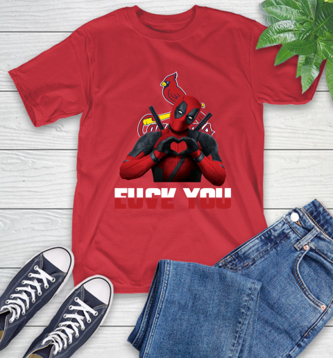 MLB St.Louis Cardinals Deadpool Love You Fuck You Baseball Sports T-Shirt 11