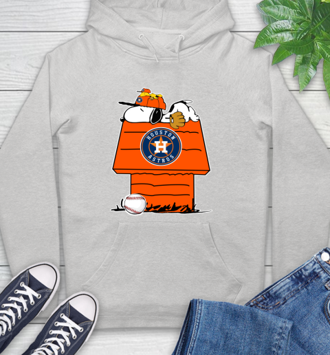 MLB Houston Astros Snoopy Woodstock The Peanuts Movie Baseball T Shirt Hoodie