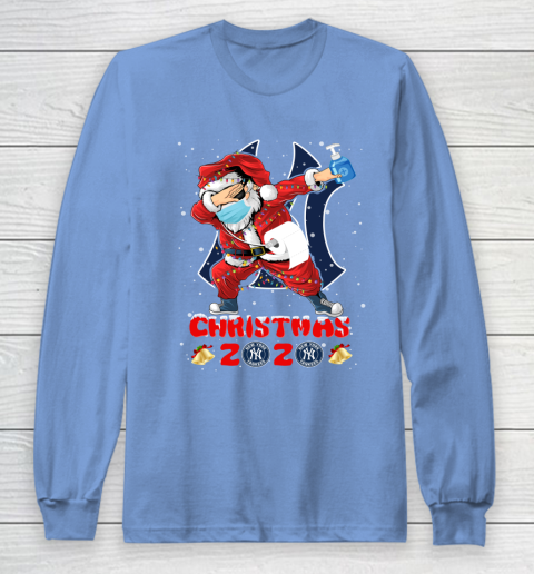 New York Yankees Funny Santa Claus Dabbing Christmas 2020 MLB Long Sleeve T-Shirt 8