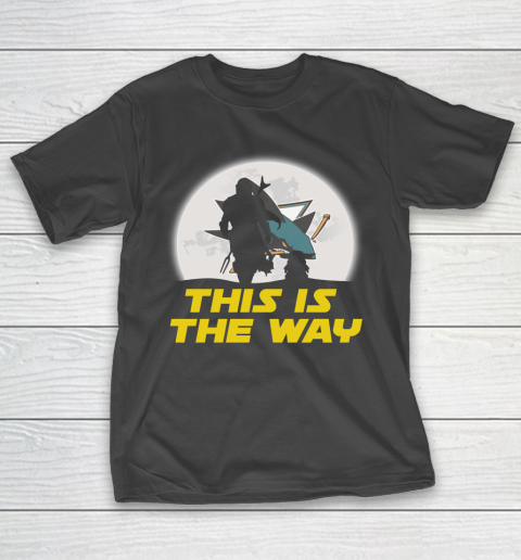 San Jose Sharks NHL Ice Hockey Star Wars Yoda And Mandalorian This Is The Way T-Shirt