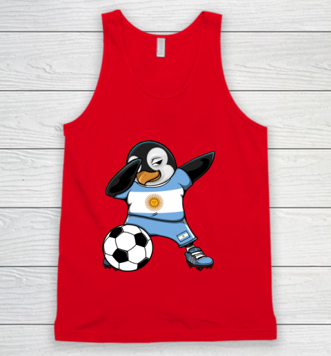 Dabbing Penguin Argentina Soccer Fans Jersey Football Lovers Tank Top 3