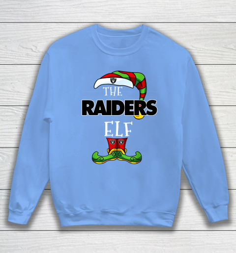 Oakland Raiders Christmas ELF Funny NFL Sweatshirt 8