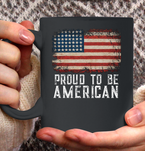 Proud American Patriotic USA Flag Ceramic Mug 11oz