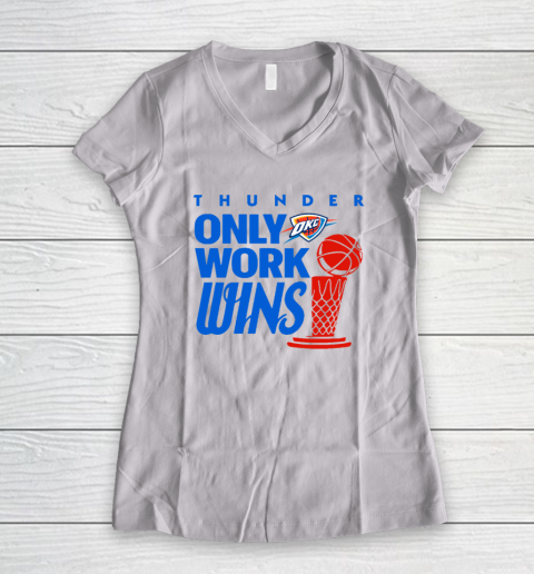 Oklahoma City Thunder 2025 Nba Finals Champions Women's V-Neck T-Shirt
