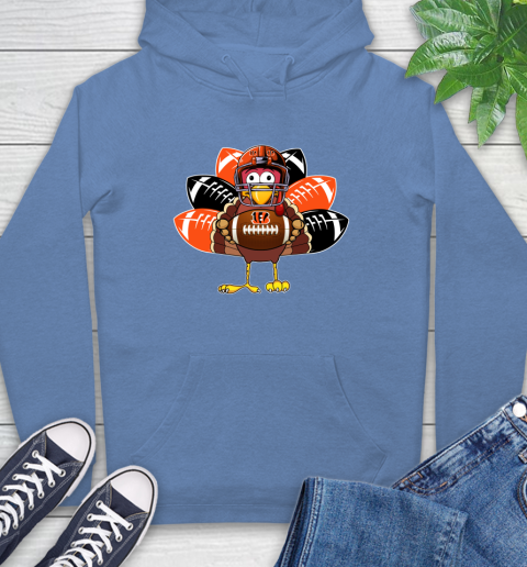 Cincinnati Bengals Turkey Thanksgiving Day Hoodie 11