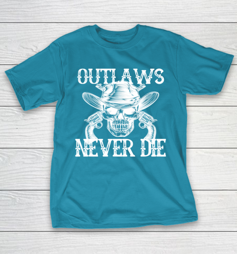 Outlaws Never Die shirt skull biker T-Shirt 7