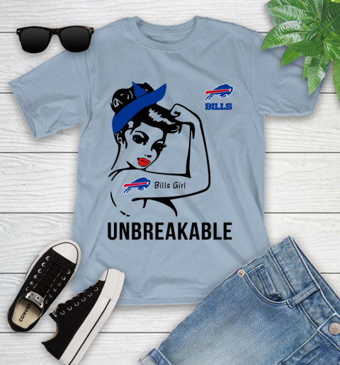 NFL Buffalo Bills Girl Unbreakable Football Sports Youth T-Shirt 6