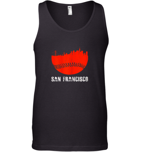 San Francisco Baseball Downtown Skyline For Fan Tank Top