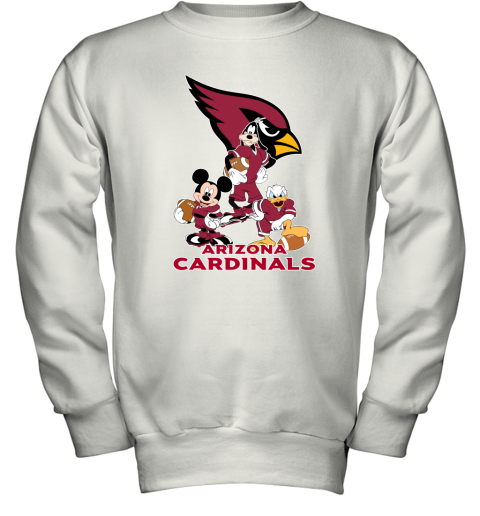 Mickey Donald Goofy The Three Arizona Cardinals Football Youth Sweatshirt