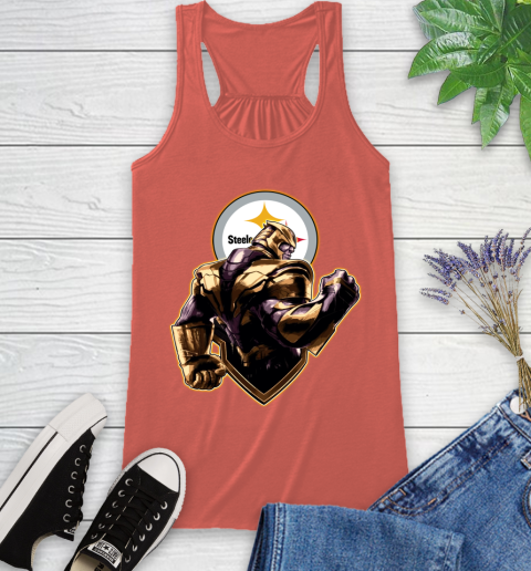 NFL Thanos Avengers Endgame Football Sports Pittsburgh Steelers Racerback Tank 4