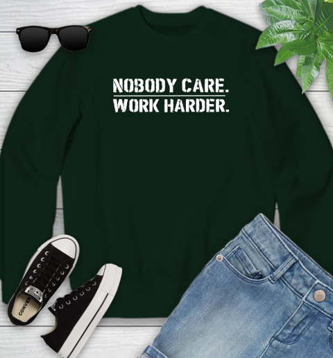 Lamar Jackson Nobody Cares Work Harder Youth Sweatshirt 9