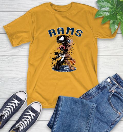 NFL Los Angeles Rams Football Venom Groot Guardians Of The Galaxy T-Shirt 3