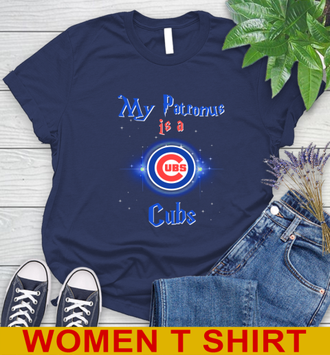 MLB Baseball Harry Potter My Patronus Is A Chicago Cubs Women's T-Shirt 12