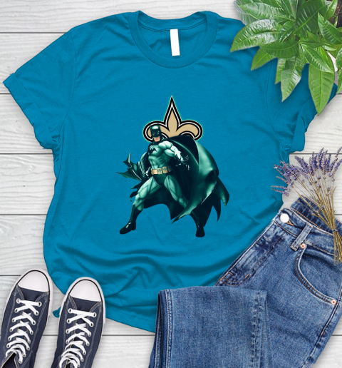 NFL Batman Football Sports New Orleans Saints Women's T-Shirt 7