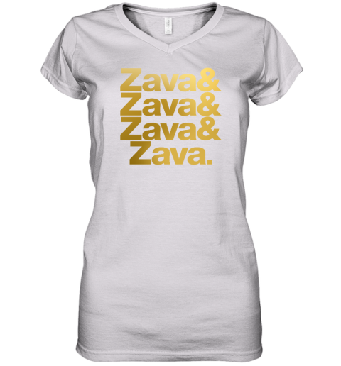 Zlatan Wearing Zava And Zava And Zava And Zava Women's V-Neck T-Shirt - Topshirtpro