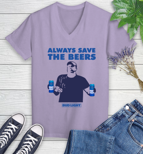 Always Save The Bees Beers Bud Light Jeff Adams Beers Over Baseball Women's V-Neck T-Shirt 9