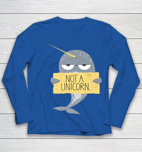 Not A Unicorn Cute Funny Narwhal Graphic Youth Long Sleeve 9