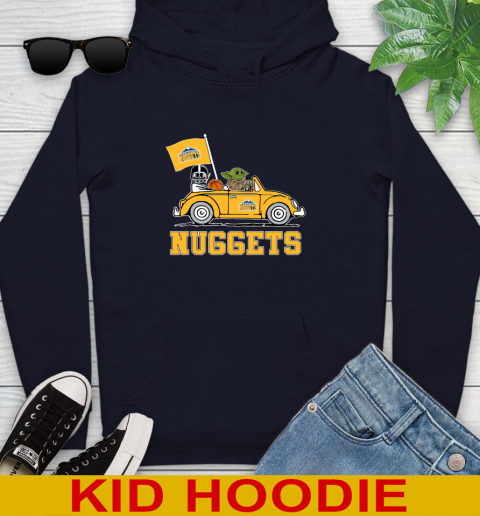 NBA Basketball Denver Nuggets Darth Vader Baby Yoda Driving Star Wars Shirt Youth Hoodie 4