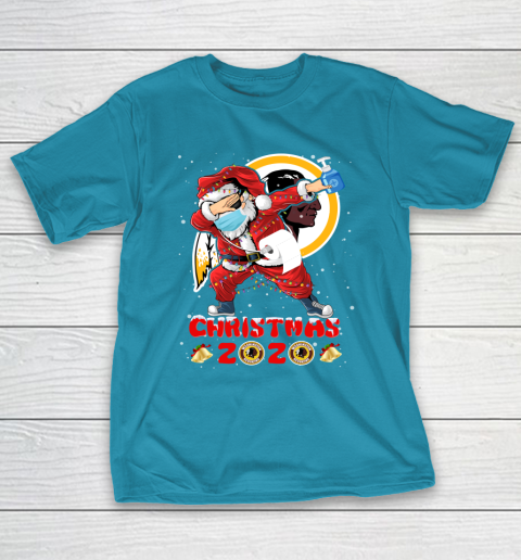 Washington Redskins Funny Santa Claus Dabbing Christmas 2020 NFL T-Shirt 7
