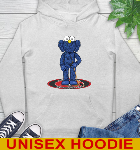 NHL Hockey Ottawa Senators Kaws Bff Blue Figure Shirt Hoodie
