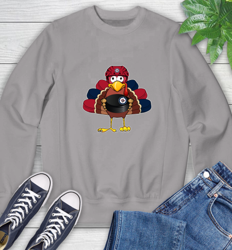 Winnipeg Jets Turkey Thanksgiving Day Sweatshirt 5