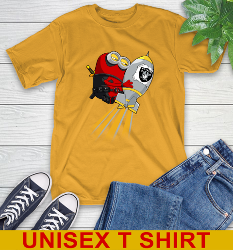 NFL Football Oakland Raiders Deadpool Minion Marvel Shirt T-Shirt 2