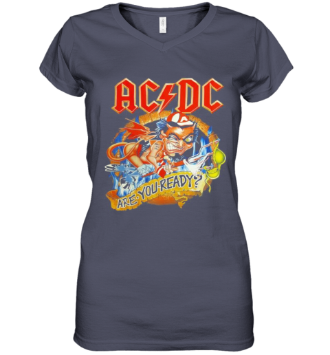 Acdc Band Are You Ready Satan Women S V Neck T Shirt Cheap T Shirts Store Online Shopping