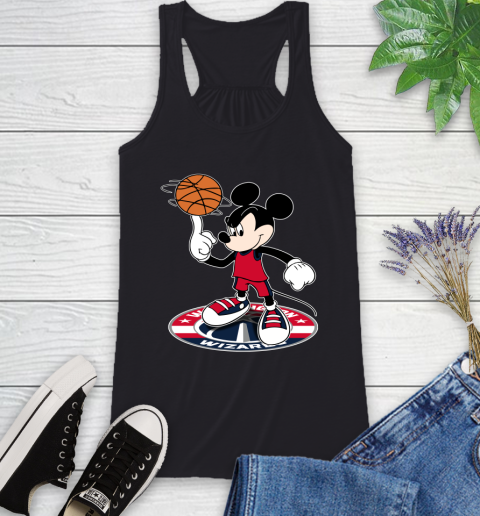 NBA Basketball Washington Wizards Cheerful Mickey Disney Shirt Racerback Tank