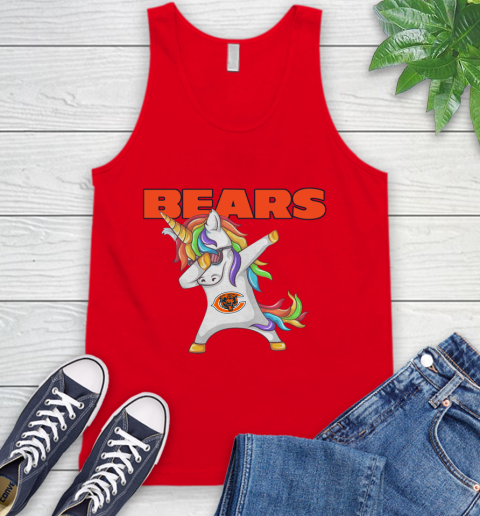 Chicago Bears NFL Football Funny Unicorn Dabbing Sports Tank Top 6