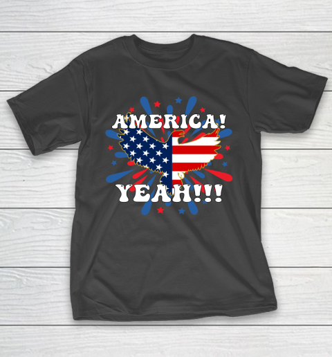 Independence Day 4th Of July America Yeah Eagle Fireworks T-Shirt