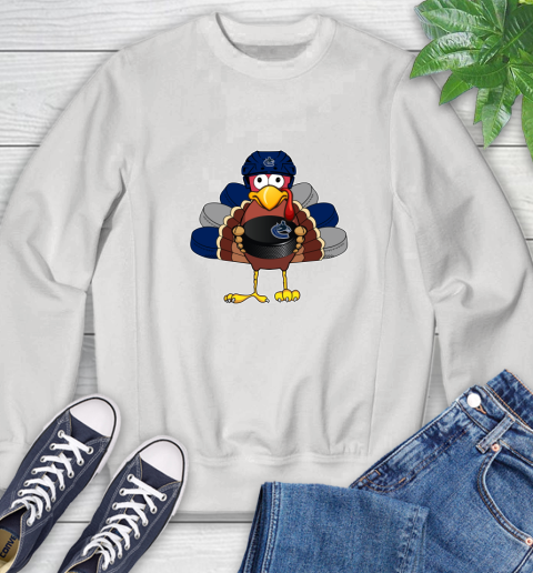 Vancouver Canucks Turkey Thanksgiving Day Sweatshirt