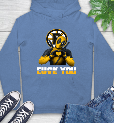 NHL Boston Bruins Deadpool Love You Fuck You Hockey Sports Hoodie 11