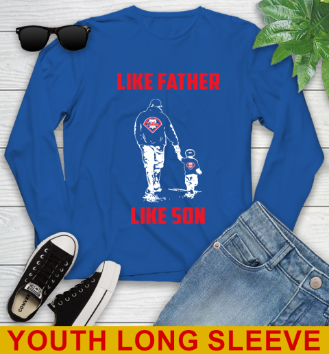 Philadelphia Phillies MLB Baseball Like Father Like Son Sports Youth Long Sleeve 10