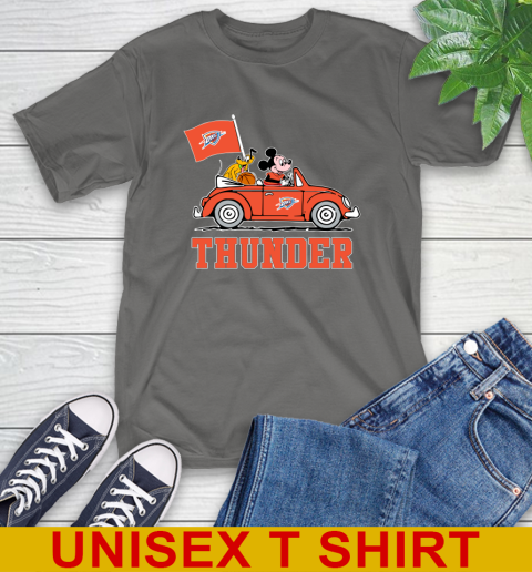 NBA Basketball Oklahoma City Thunder Pluto Mickey Driving Disney Shirt T-Shirt 8
