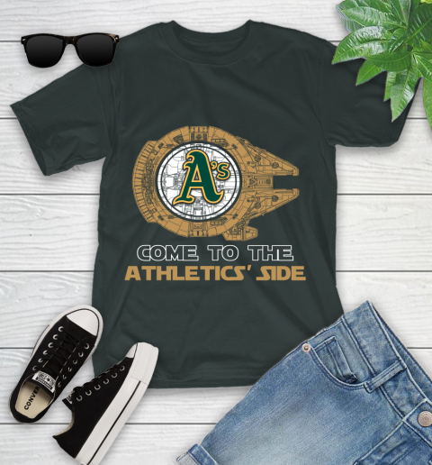 MLB Come To The Oakland Athletics Side Star Wars Baseball Sports Youth T-Shirt 6