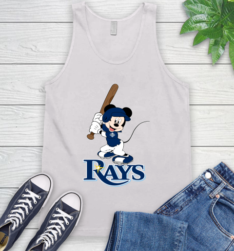 MLB Baseball Tampa Bay Rays Cheerful Mickey Mouse Shirt Tank Top 2
