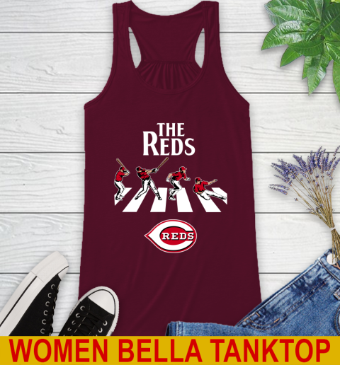 MLB Baseball Cincinnati Reds The Beatles Rock Band Shirt Racerback Tank 2