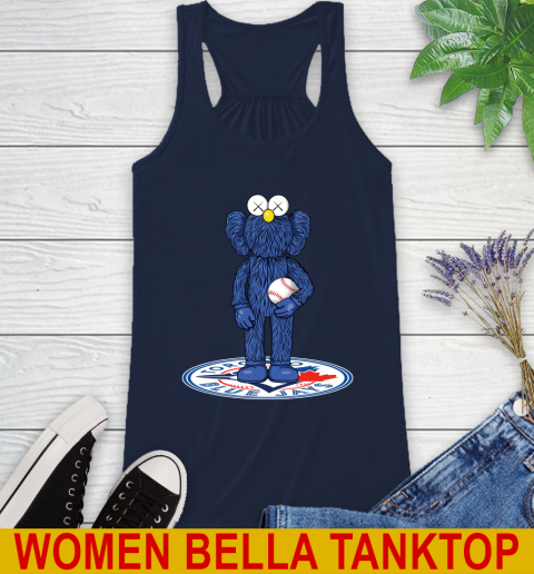 MLB Baseball Toronto Blue Jays Kaws Bff Blue Figure Shirt Racerback Tank 11