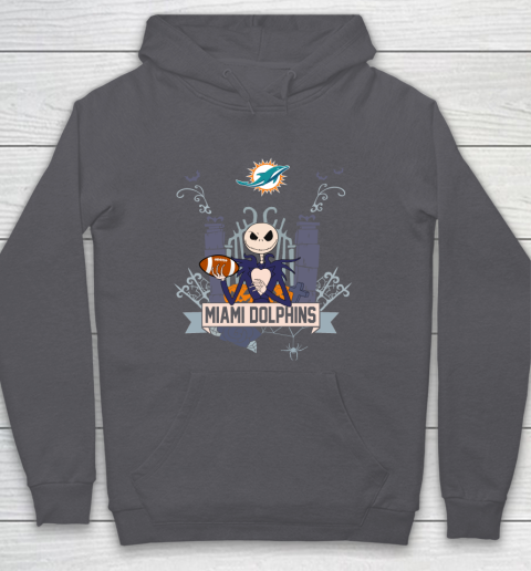 NFL Miami Dolphins Football Jack Skellington Halloween Hoodie 4