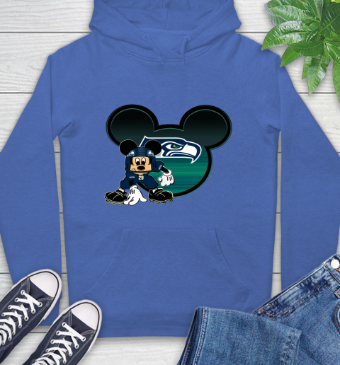 NFL Seattle Seahawks Mickey Mouse Disney Football T Shirt Hoodie - Image 10