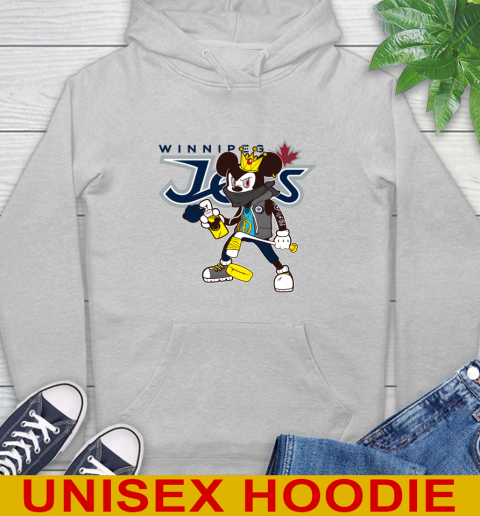 Winnipeg Jets NHL Hockey Mickey Peace Sign Sports Hoodie 6