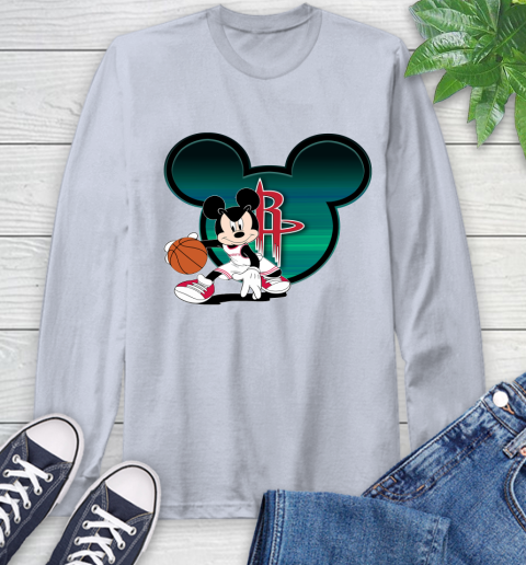 NBA Houston Rockets Mickey Mouse Disney Basketball Long Sleeve T-Shirt 6