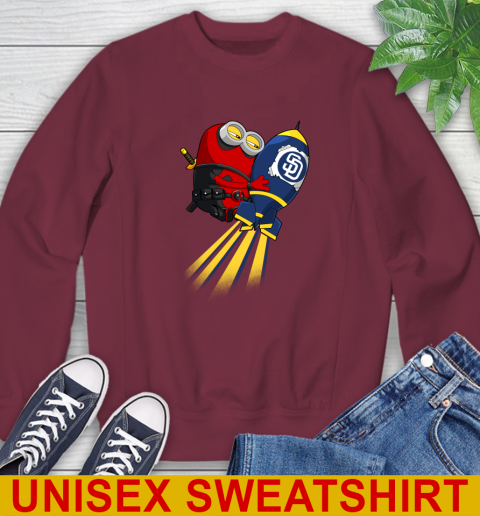 MLB Baseball San Diego Padres Deadpool Minion Marvel Shirt Sweatshirt 6